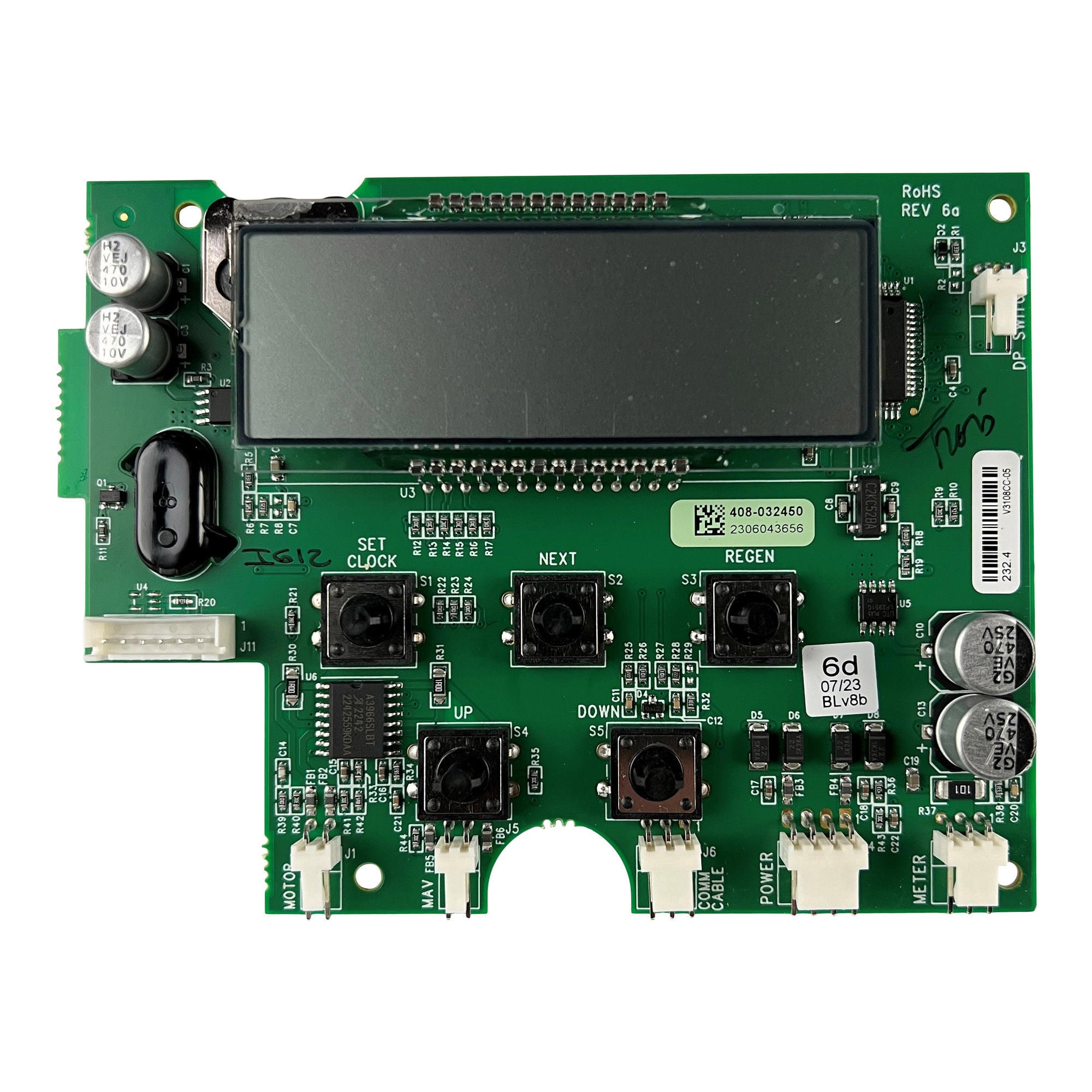 Clack WS1 5 Button Valve Circuit Board V3108CC