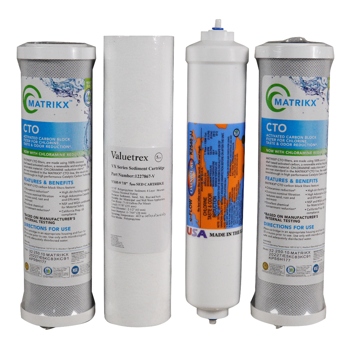 Water Saver 75 R/O Combo Pack 4 Replacement Filters Bundle