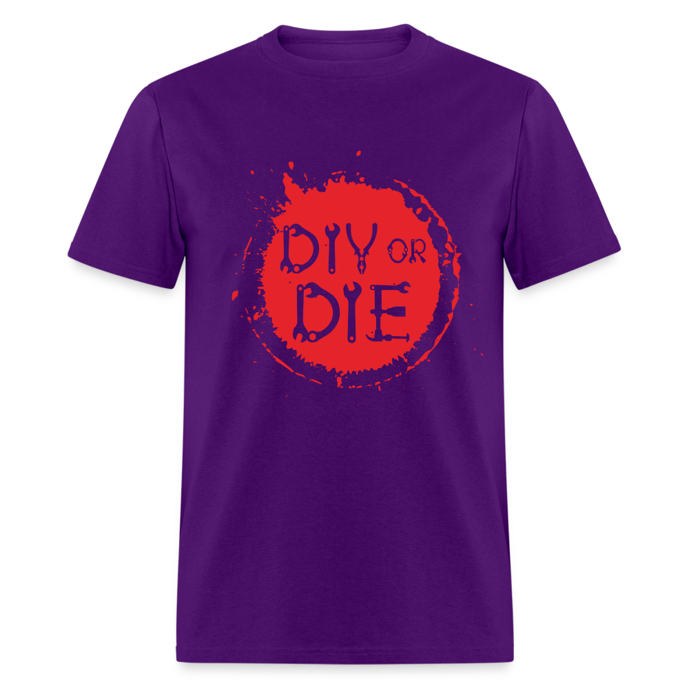 Unisex DIY or Die T-Shirt - White or Grey - purple