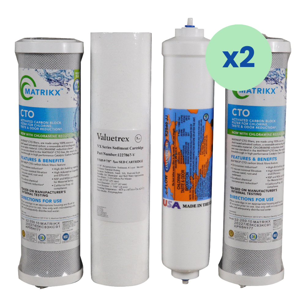 Goldline Reverse Osmosis 4 filter Combo Pack (BOGO 50% OFF)