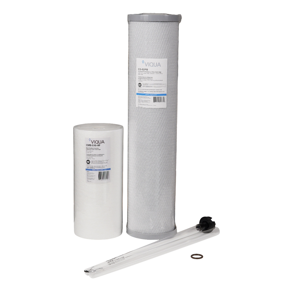 Genuine Viqua IHS12-D4 Replacement UV Lamp, Sleeve and Filters | Bundle