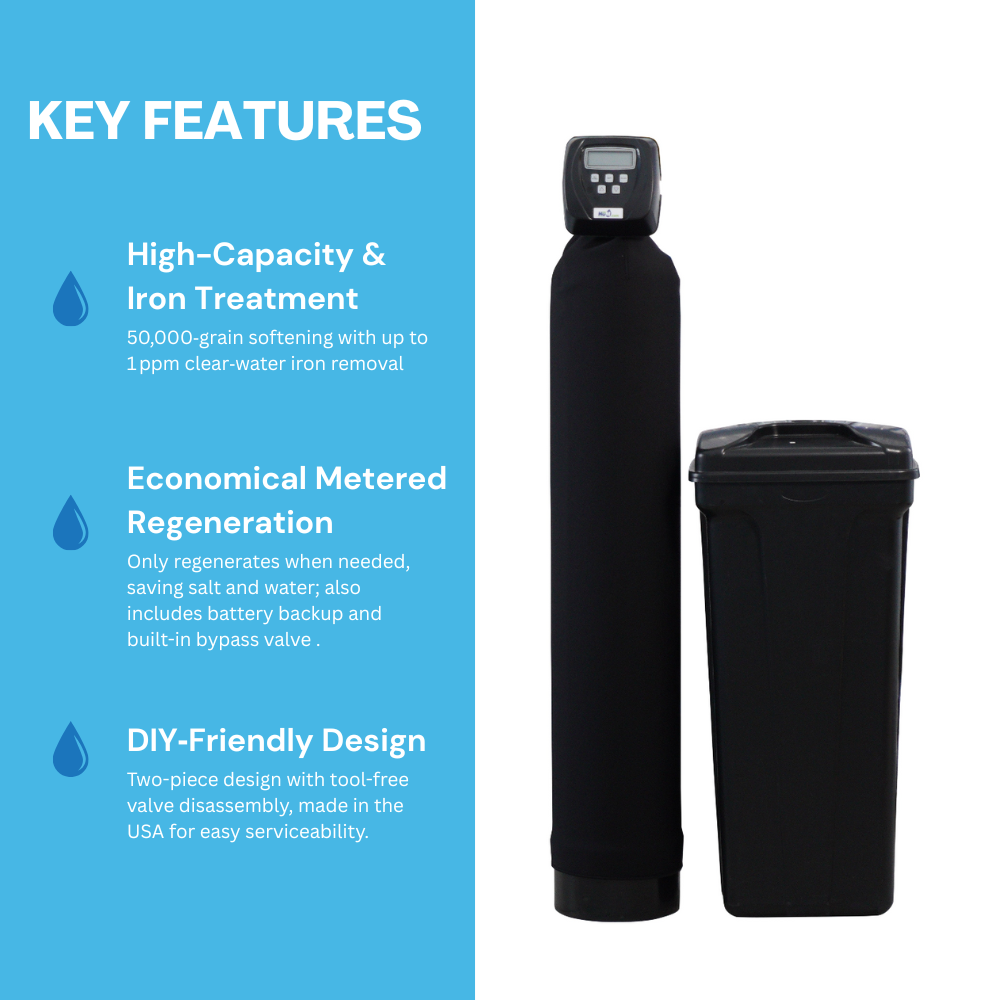 HUM Metered Water Softener 50,000 Grain Capacity