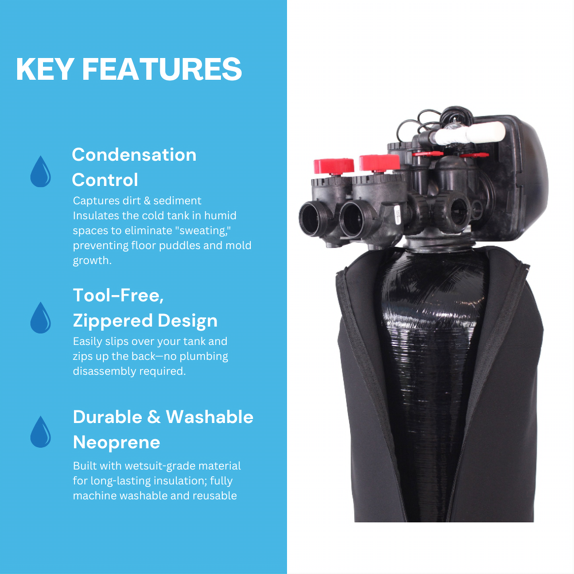 HUM Neoprene Water Softener Sweat Jacket 10 X 54 TJ1054ZIP