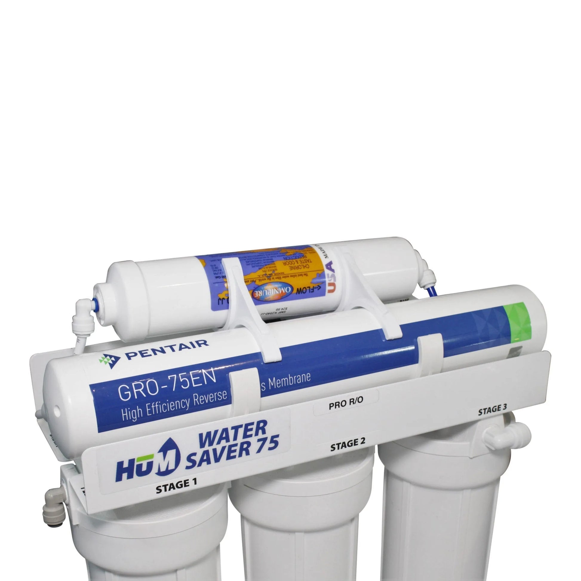 HUM Water Saver 75 gpd Reverse Osmosis System Brushed Nickel Faucet