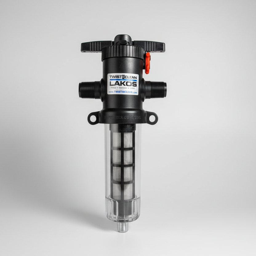 Twist-II-Clean Spindown Filter Housing - 3/4'' In/Out with 100 Mesh Sand Filter
