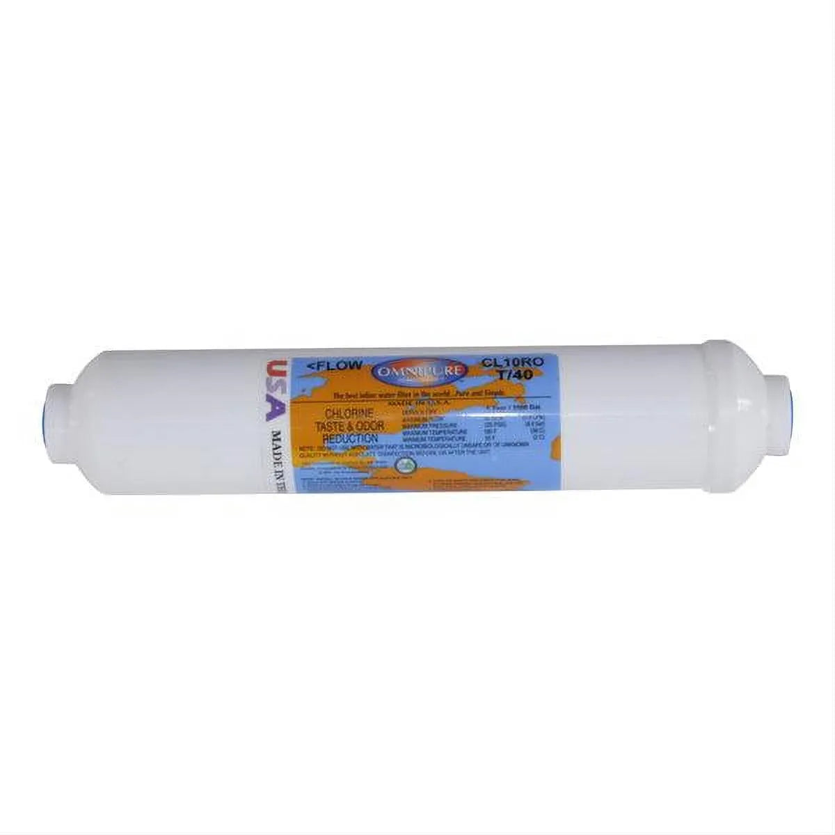 Omnipure Inline T40 GAC 1/4" FPT CL10ROT40-B