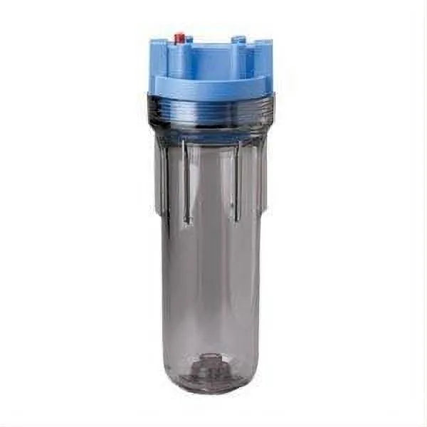 Pentair Filter Housing 10" 1/2" Caps Clear/Blue #158214