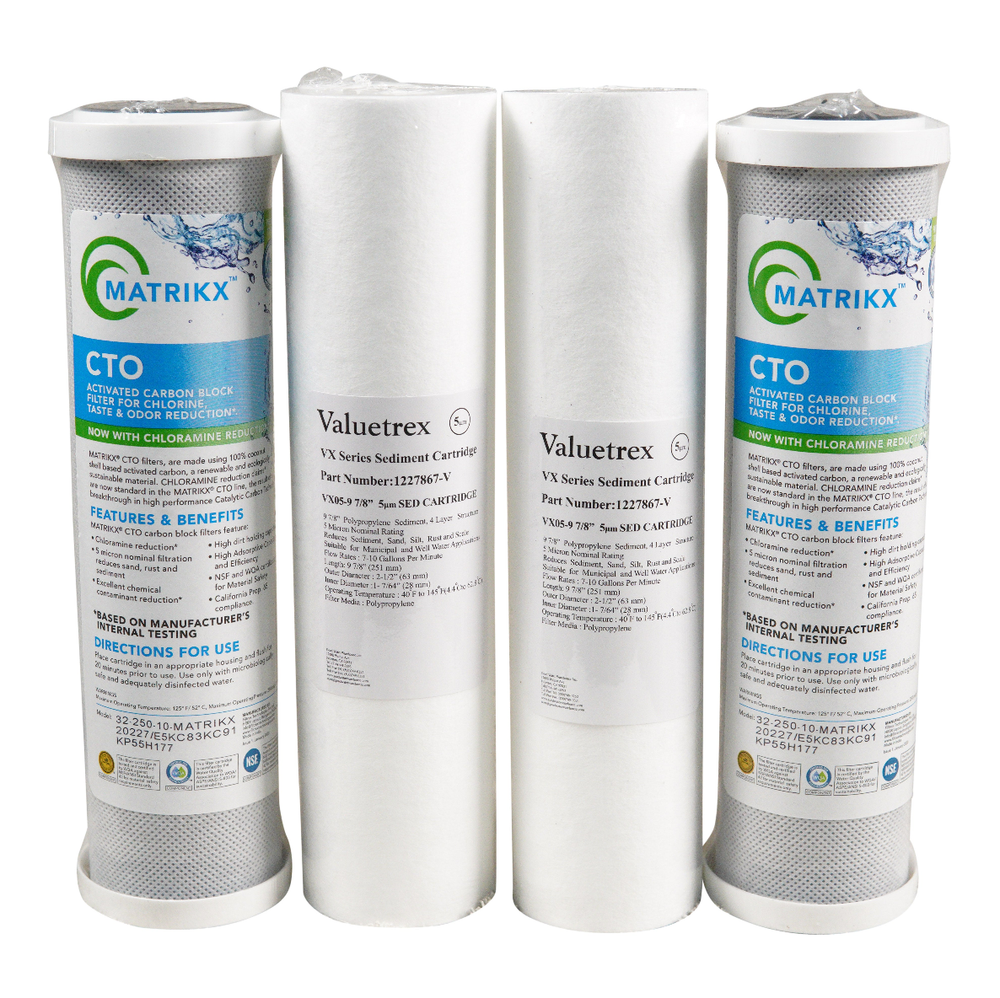Under Counter - 2 Sediment 2 Carbon 10" x 2.5" | Bundle