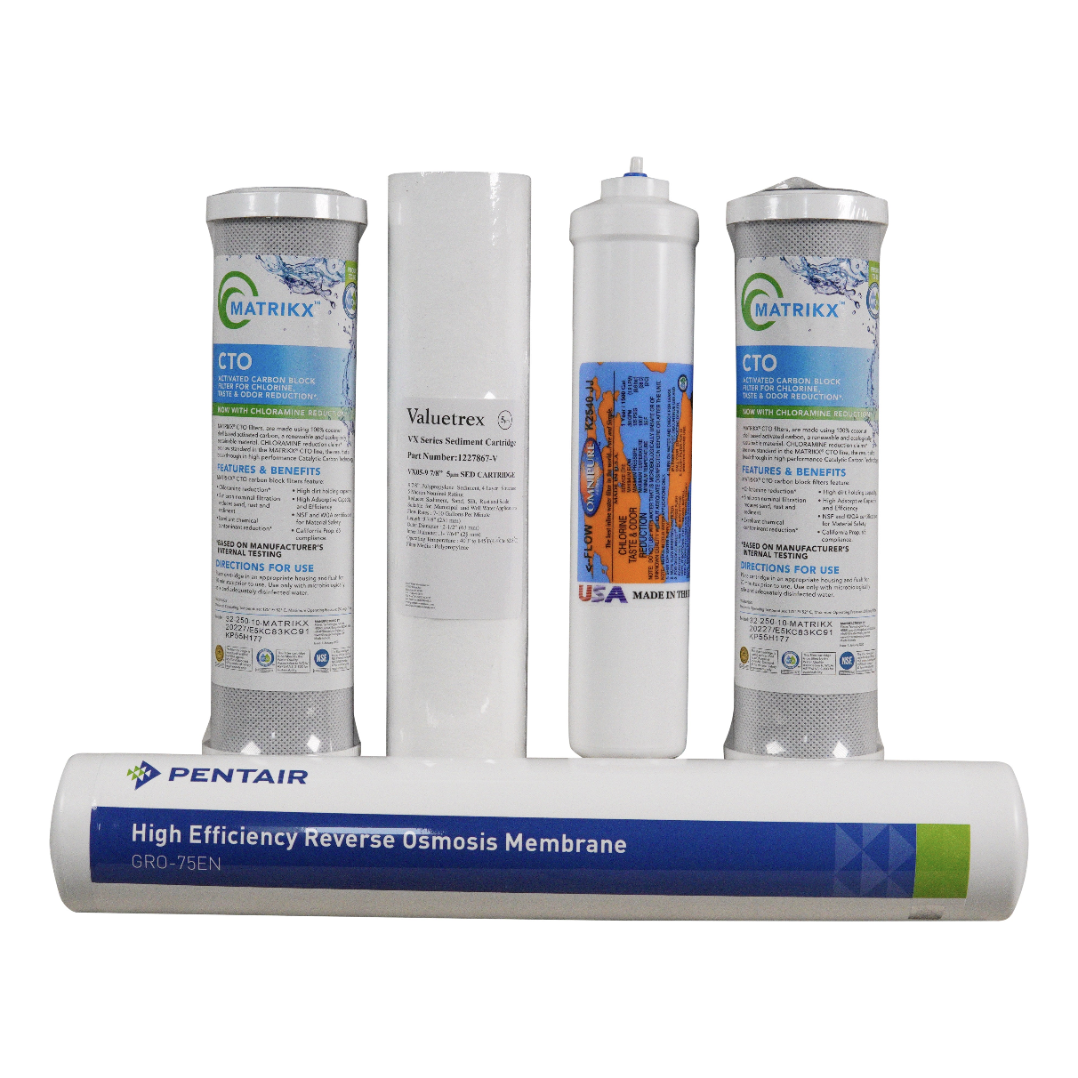 HUM Water Saver 75 Combo Pack 4 Filters Replacement Filters plus Membrane | Bundle