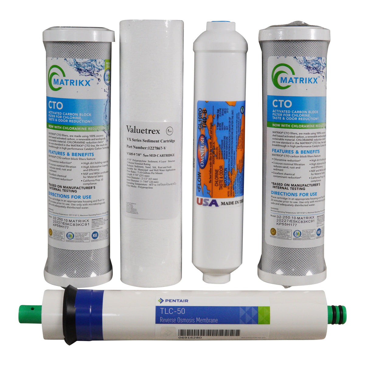 Goldline Reverse Osmosis 4 Filters and 1 Membrane Pack