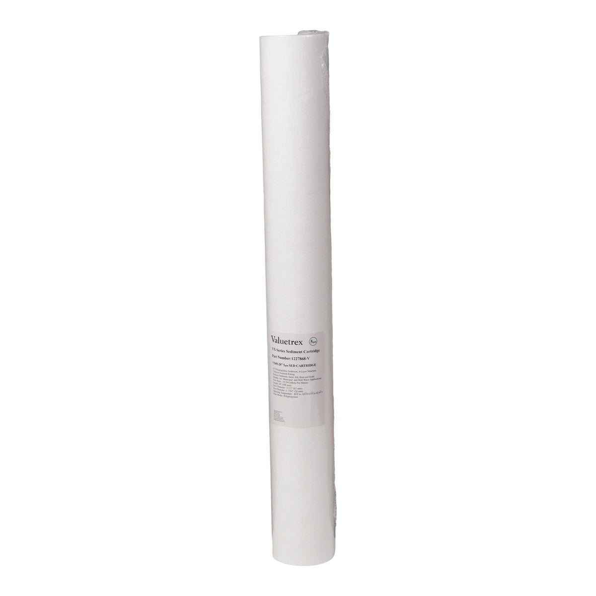 Valuetrex 20" x 2.5" Slimline 5 Micron Sediment Filter #1227868-V 