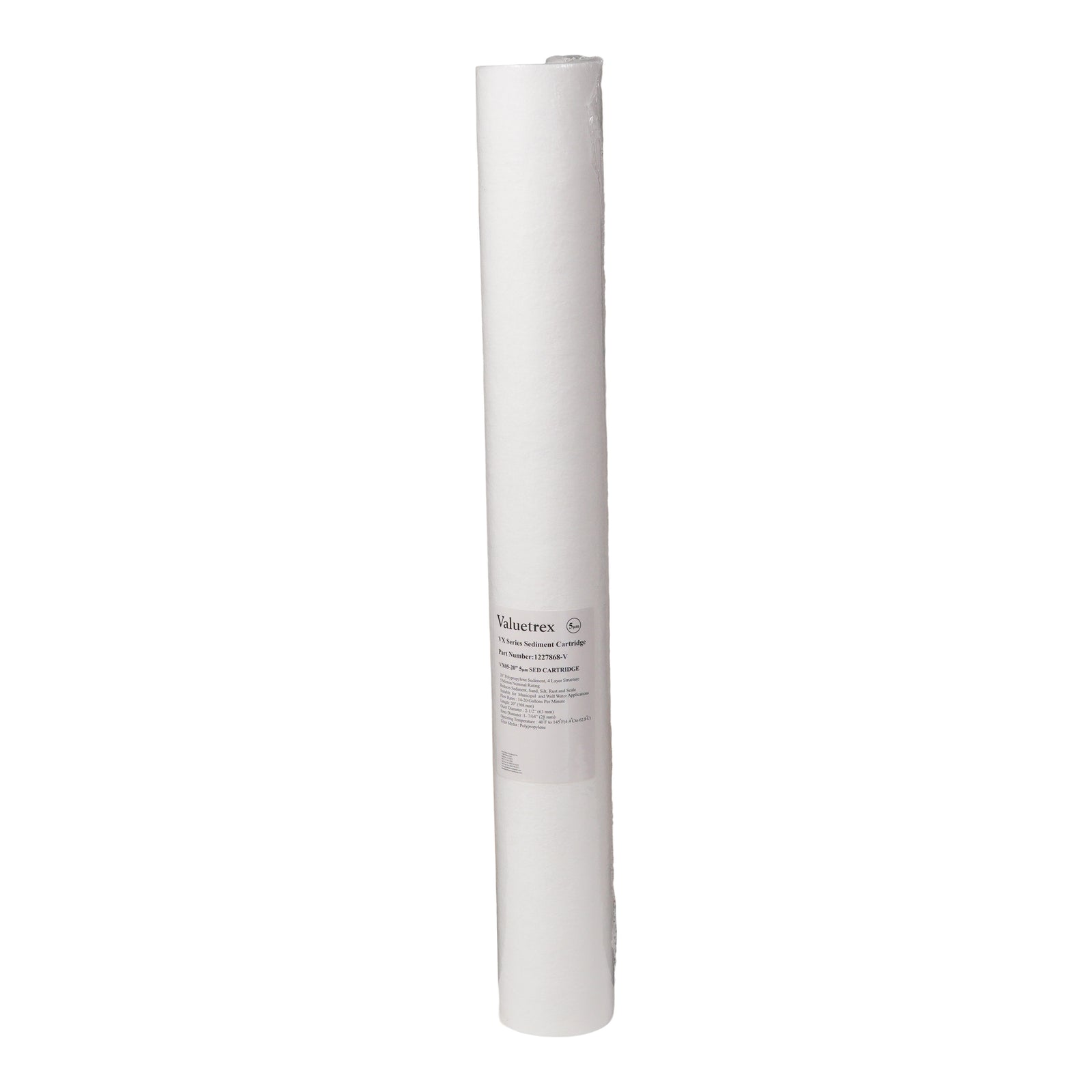 Valuetrex 20" x 2.5" Slimline 5 Micron Sediment Filter #1227868-V 