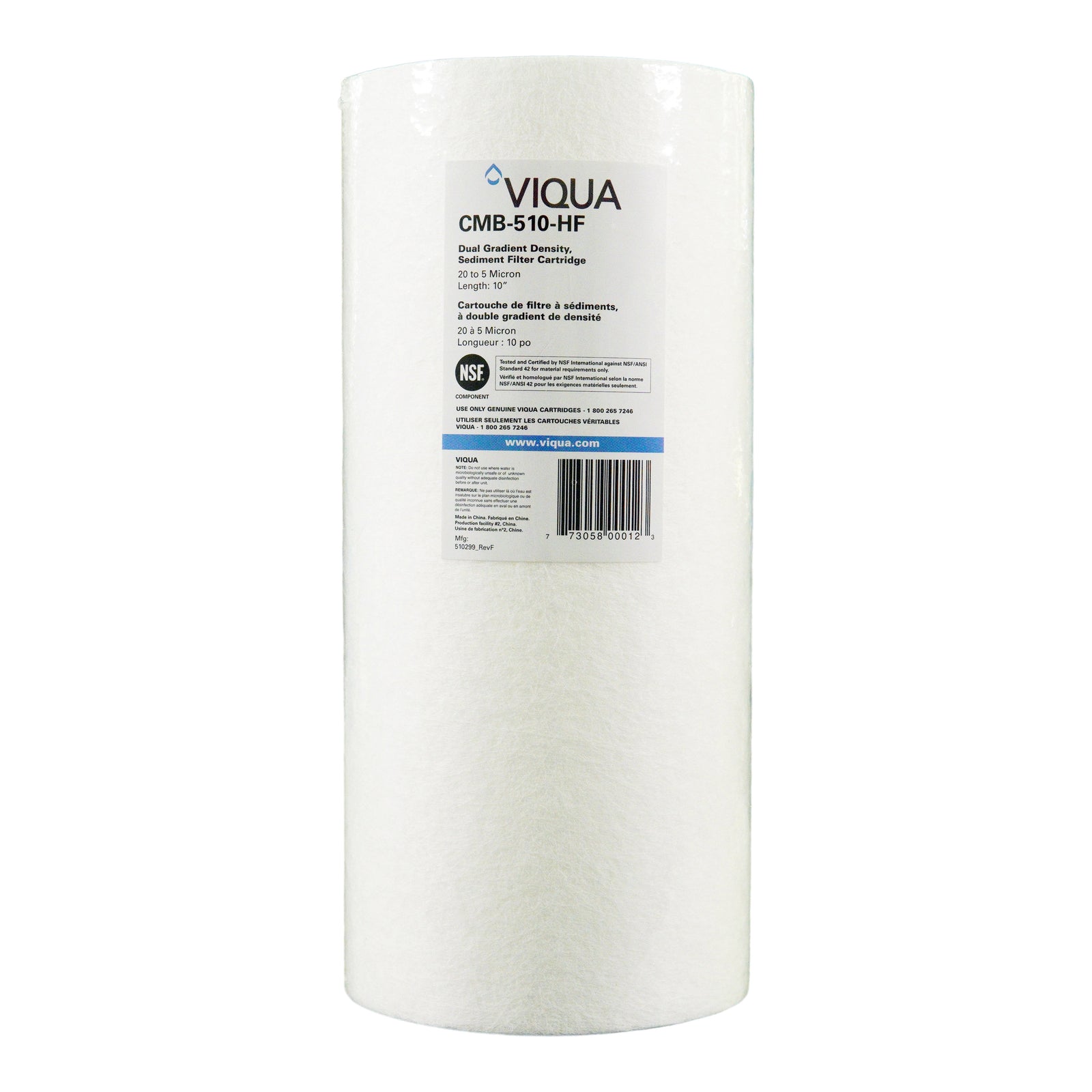 Viqua 5 Micron Pre-Sediment Filter CMB-510-HF for IHS12-D4