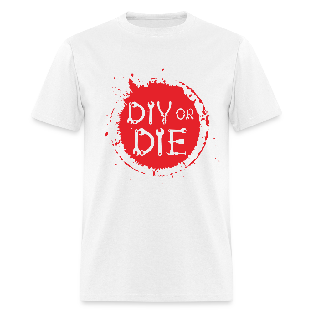 Unisex DIY or Die T-Shirt - White or Grey - white